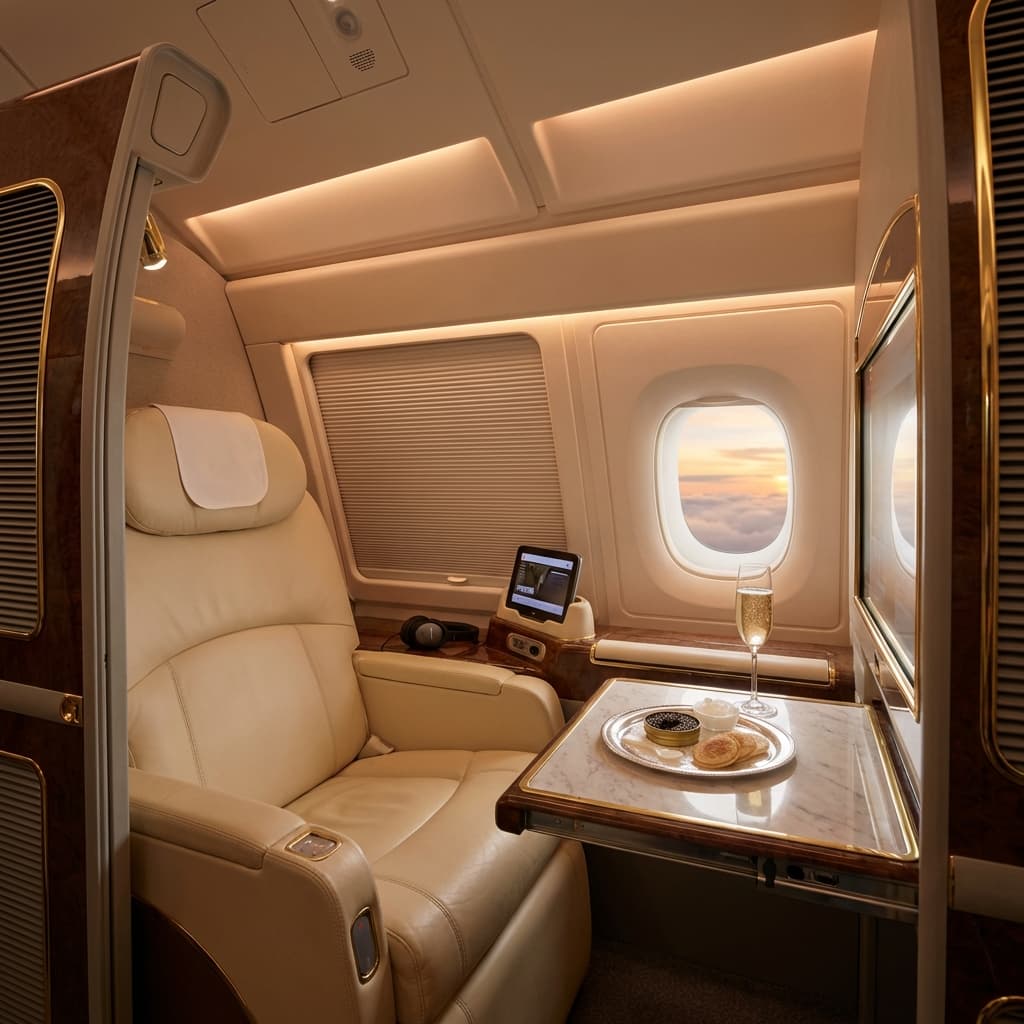 Dubai First Class: Showering at 40,000 Feet
